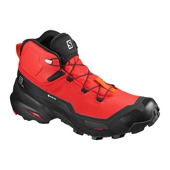 Salomon CROSS HIKE MID GTX - Oranzove Turistické Topánky Panske, SALO249